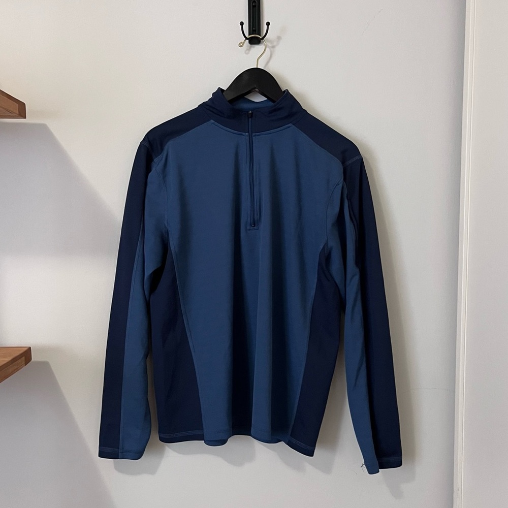 LL Bean Men’s Quarter Zip Baselayer Activewear Pullover Long Sleeve Large
